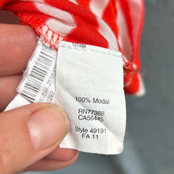 J Crew Modal Striped  tee, size xs - Picture 6 of 7